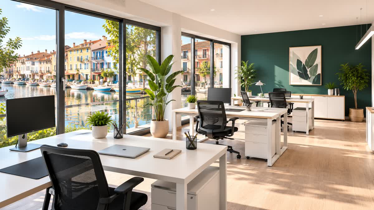 Nettoyage de bureaux à Martigues, open space propre et lumineux